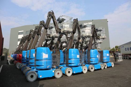 21 متر بلند کردن بوم تلسکوپی 100kg-1500kg ظرفیت بلند کردن بوم مفصل