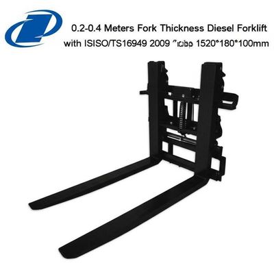 0.2-0.4 Meters Fork Thickness Diesel Forklift with ISO/TS16949 2009 Certification and 1520*180*100mm Fork Size